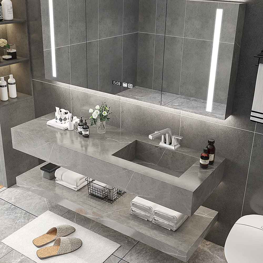 3H4-in.  Brushed Bathroom Sink Faucet Brushed Nickel Stainless Steel