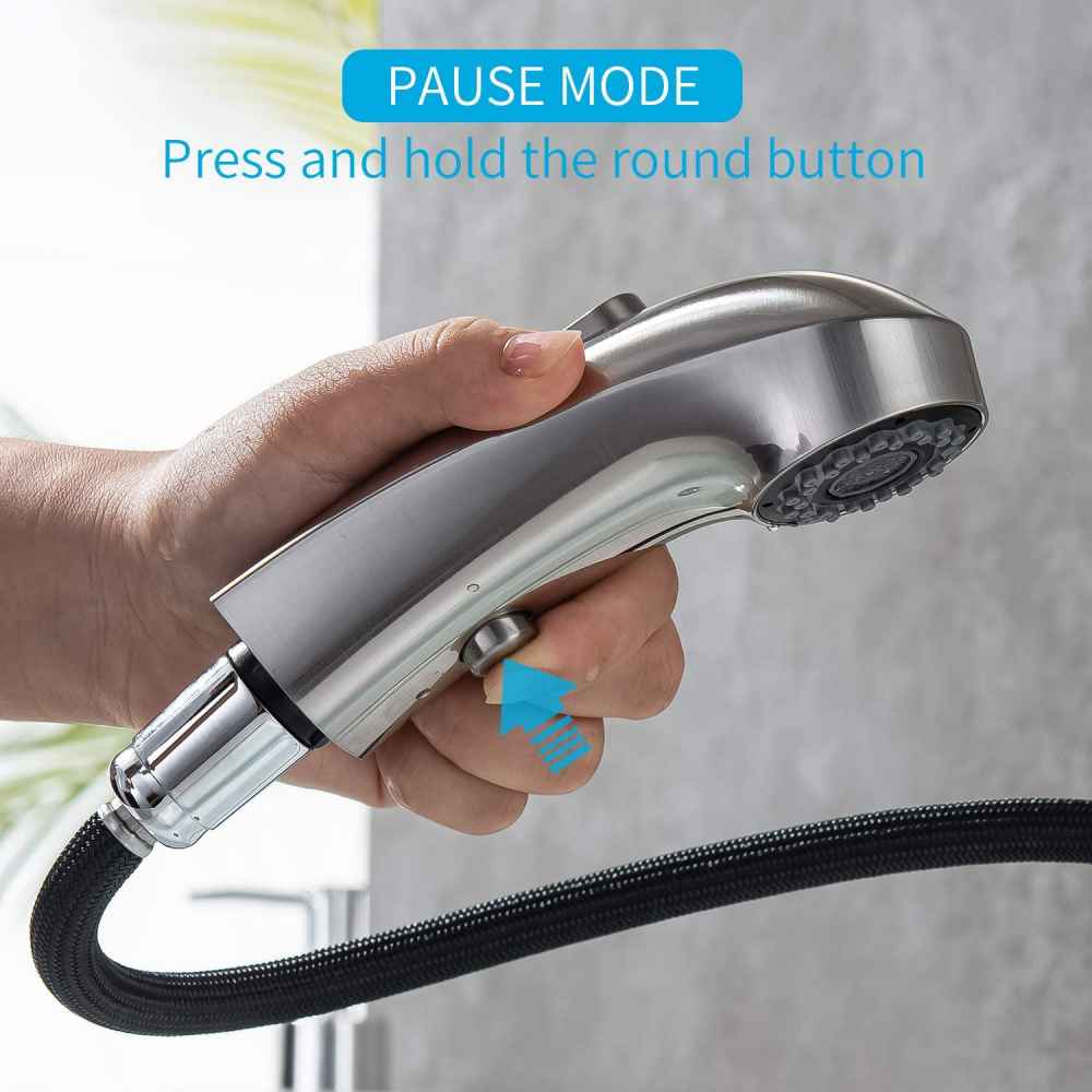 1 Hole  Brushed Bathroom Sink Faucet Brushed Nickel Stainless Steel