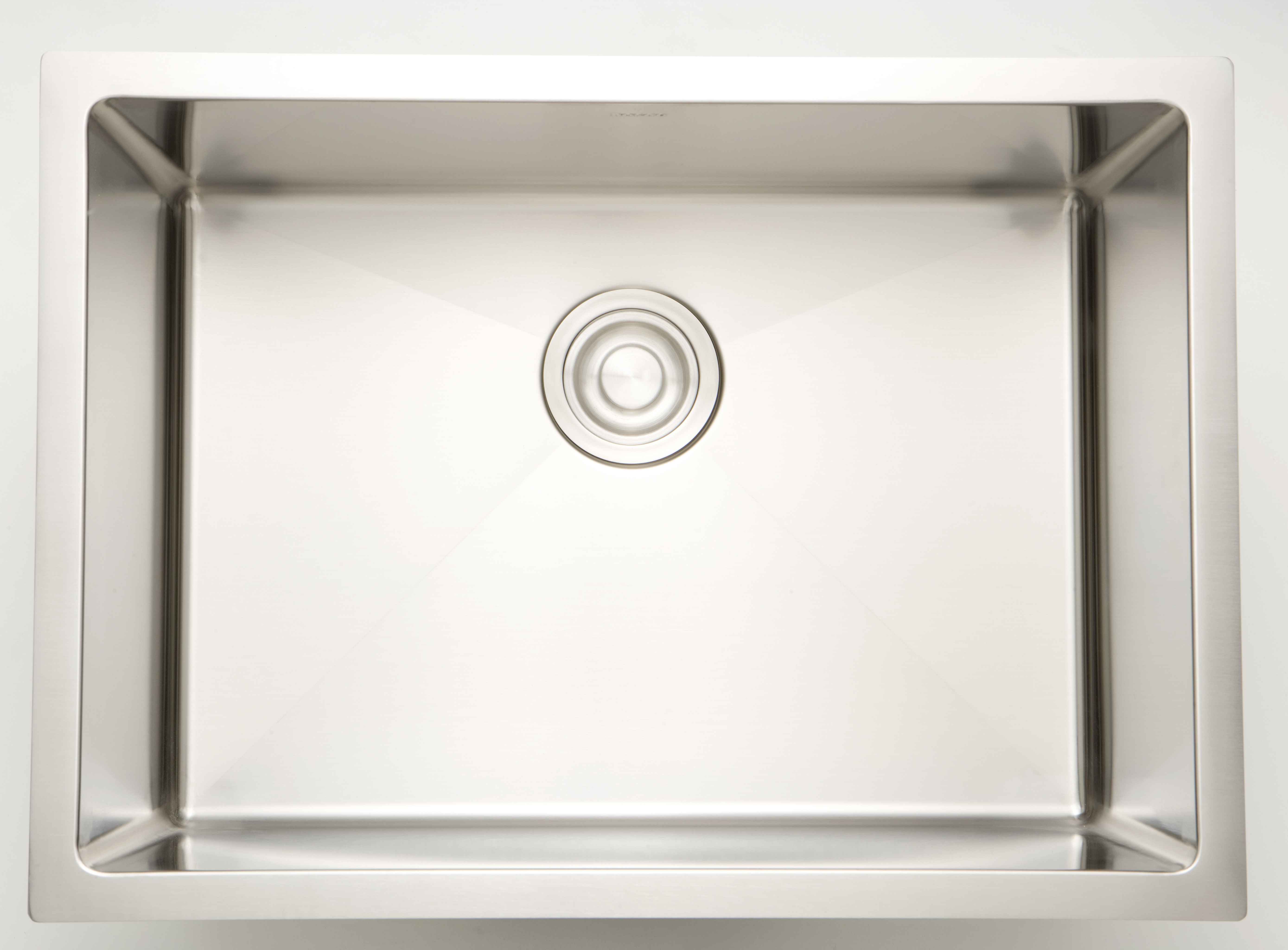 27-in. W CSA Approved Chrome Laundry Sink With 1 Bowl And 16 Gauge