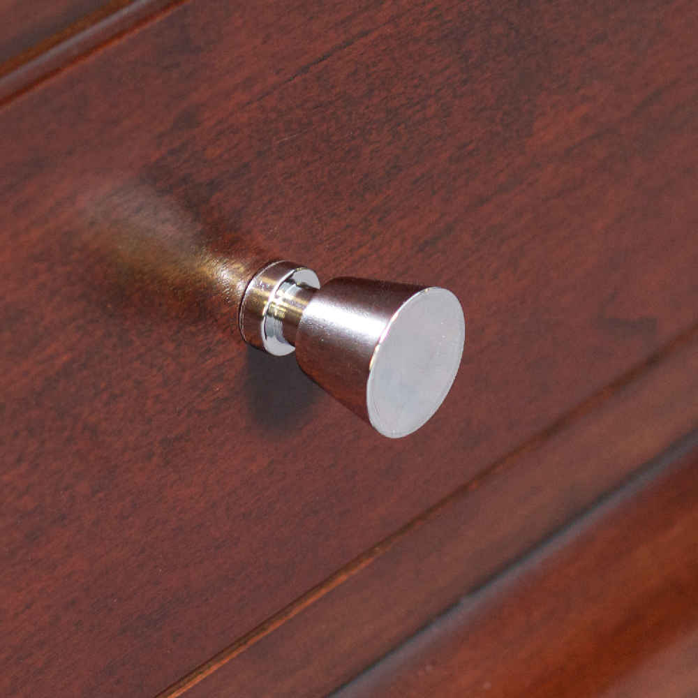 1-in. x 1-in. Stainless Steel  Cabinet Knob In Chrome