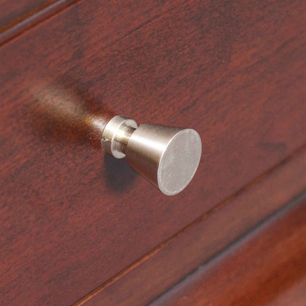 1-in. x 1-in. Stainless Steel  Cabinet Knob In Brushed Nickel