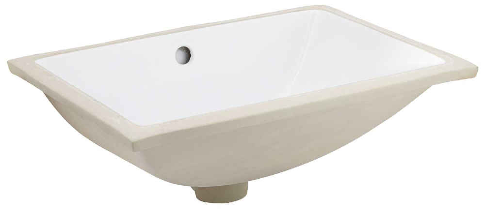 18.25-in. x 13.5-in. Ceramic Bathroom Undermount Sink In White CUPC