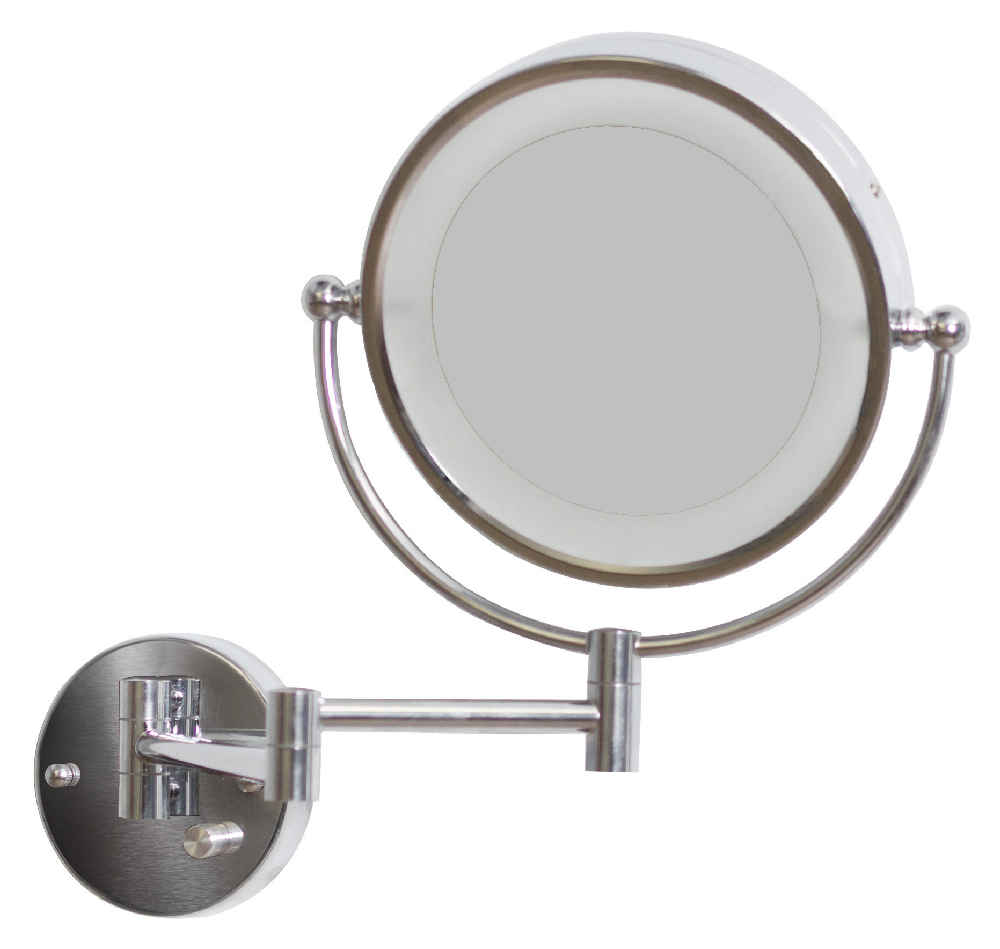 20.83-in. x 14.57-in. Stainless Steel Wall Mount Magnifying Mirror In Chrome