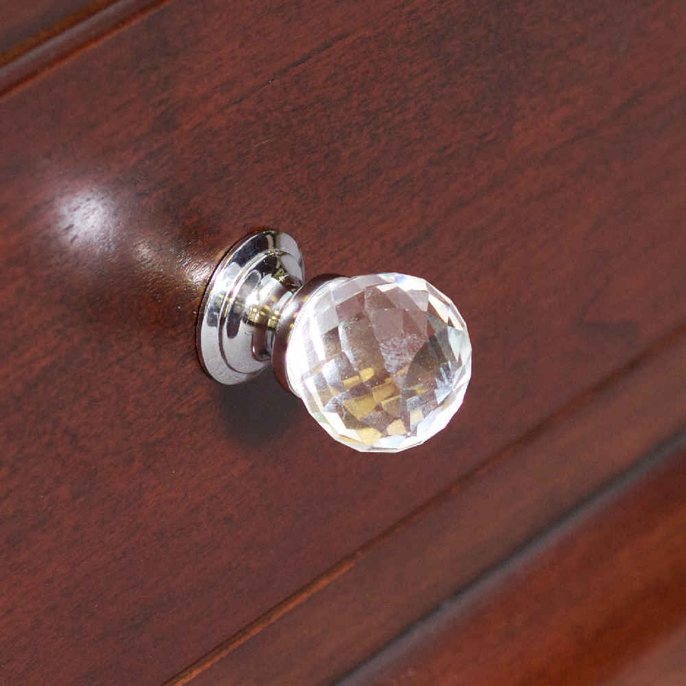 1.25-in. x 1.25-in. Stainless Steel  Cabinet Knob In Chrome