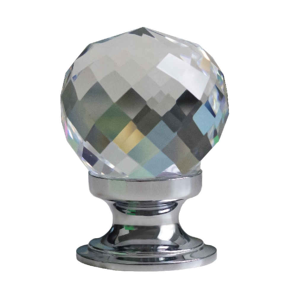 1.25-in. x 1.25-in. Stainless Steel  Cabinet Knob In Chrome
