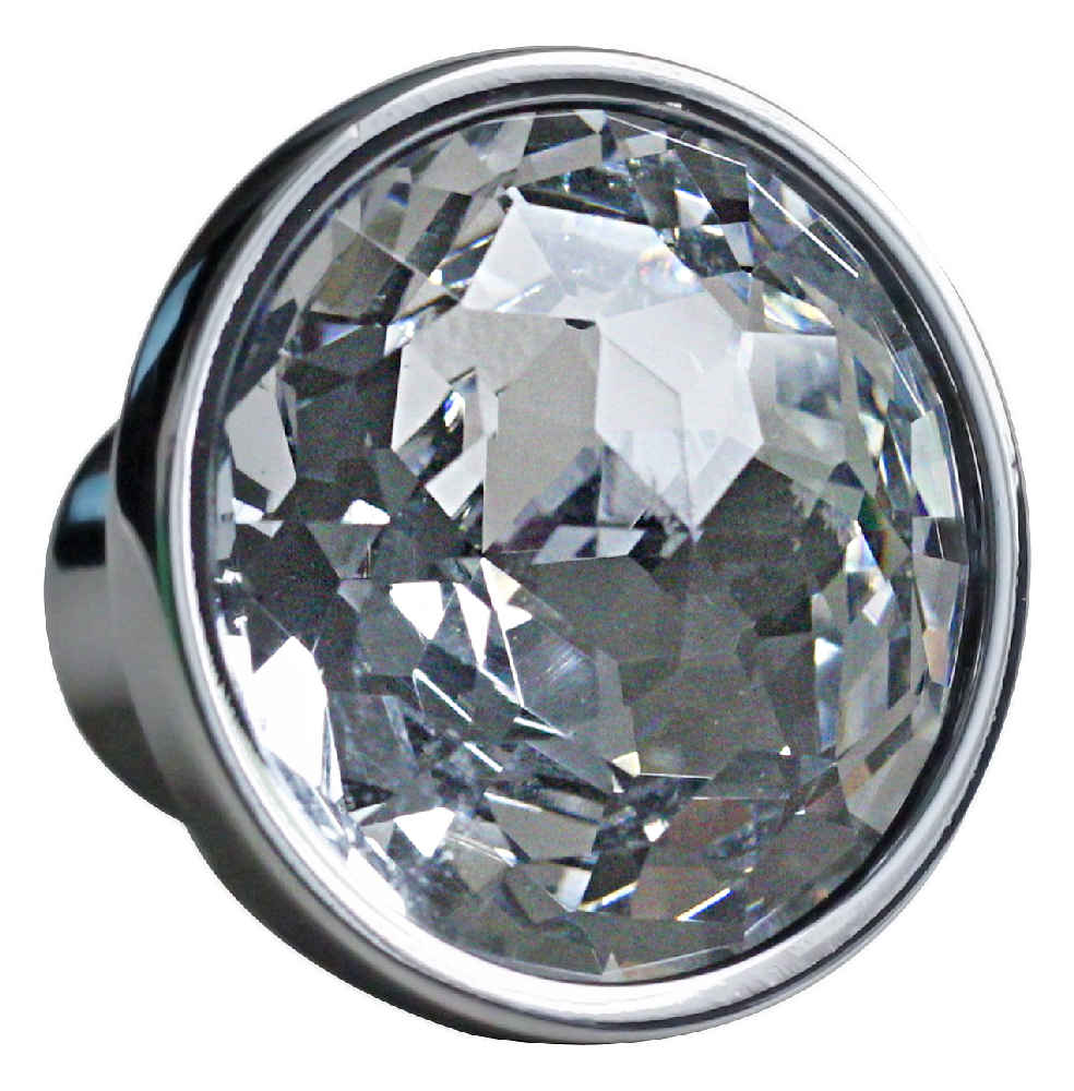 1.25-in. x 1.25-in. Stainless Steel  Cabinet Knob In Chrome
