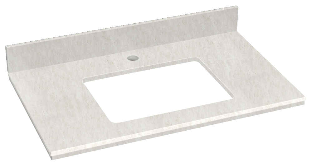 30.5-in. W 18.75-in. D Stone Top In Beige Color For 1 Hole Faucet