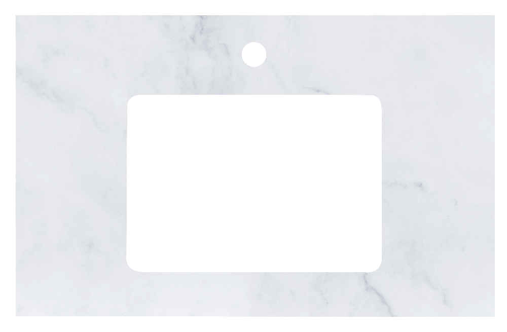 30.5-in. W  18.75-in. D Stone Top In Bianca Carara Color For 1 Hole Faucet