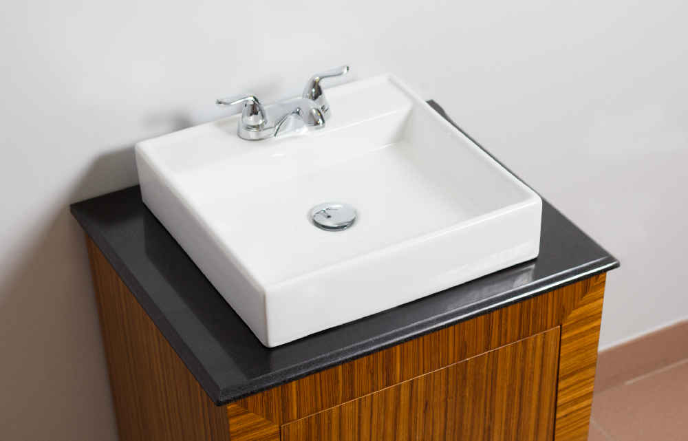 17.5-in. x 17.5-in. Square Bathroom Vessel Sink White Enamel Glaze