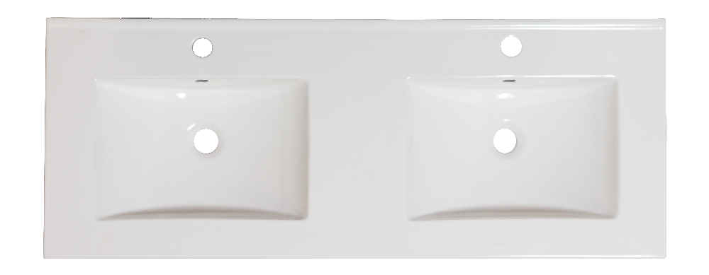 48-in. W 18.25-in. D Ceramic Top In White Color For 1 Hole Faucet