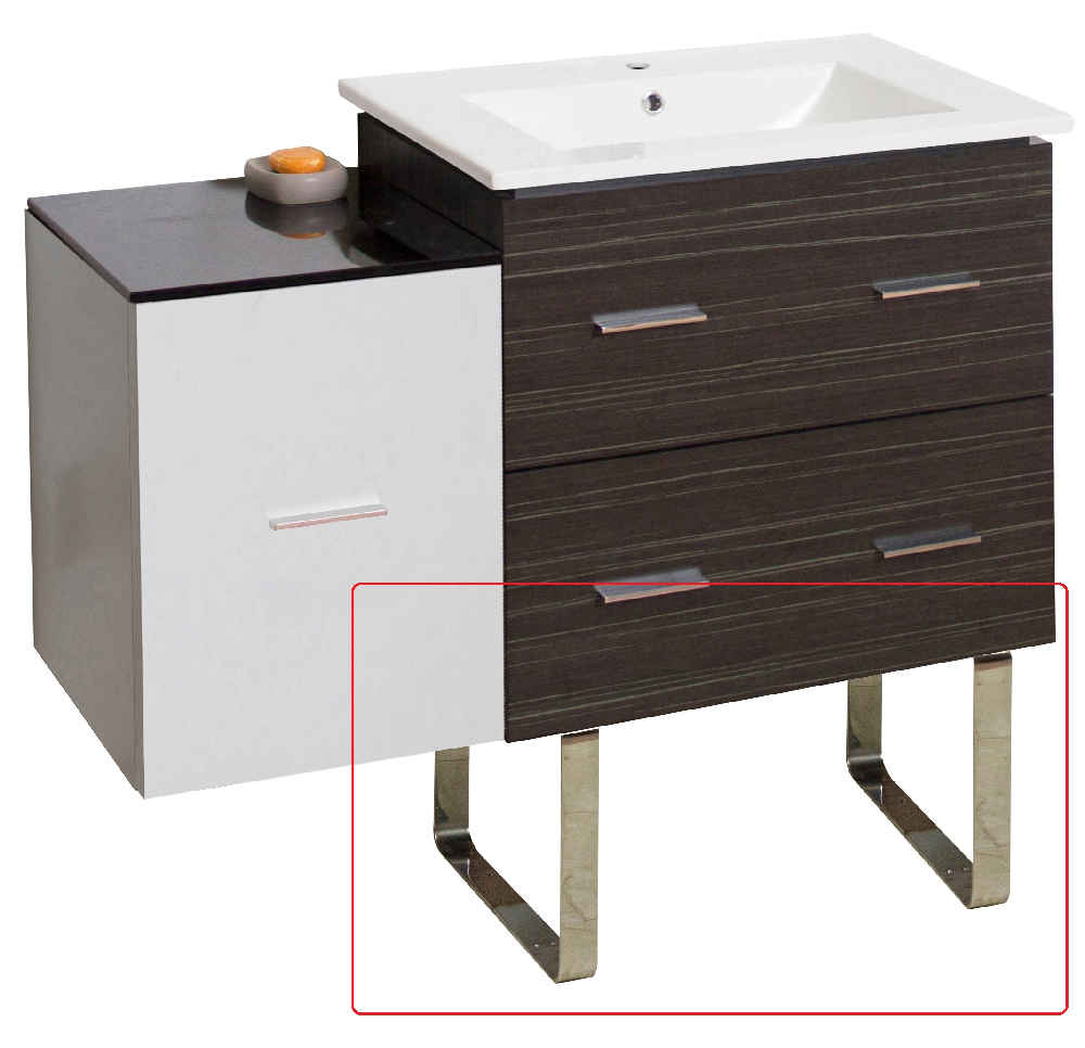 36-in. W Floor Mount Dawn Grey Vanity Set For 1 Hole Drilling Bianca Carara Top Biscuit UM Sink