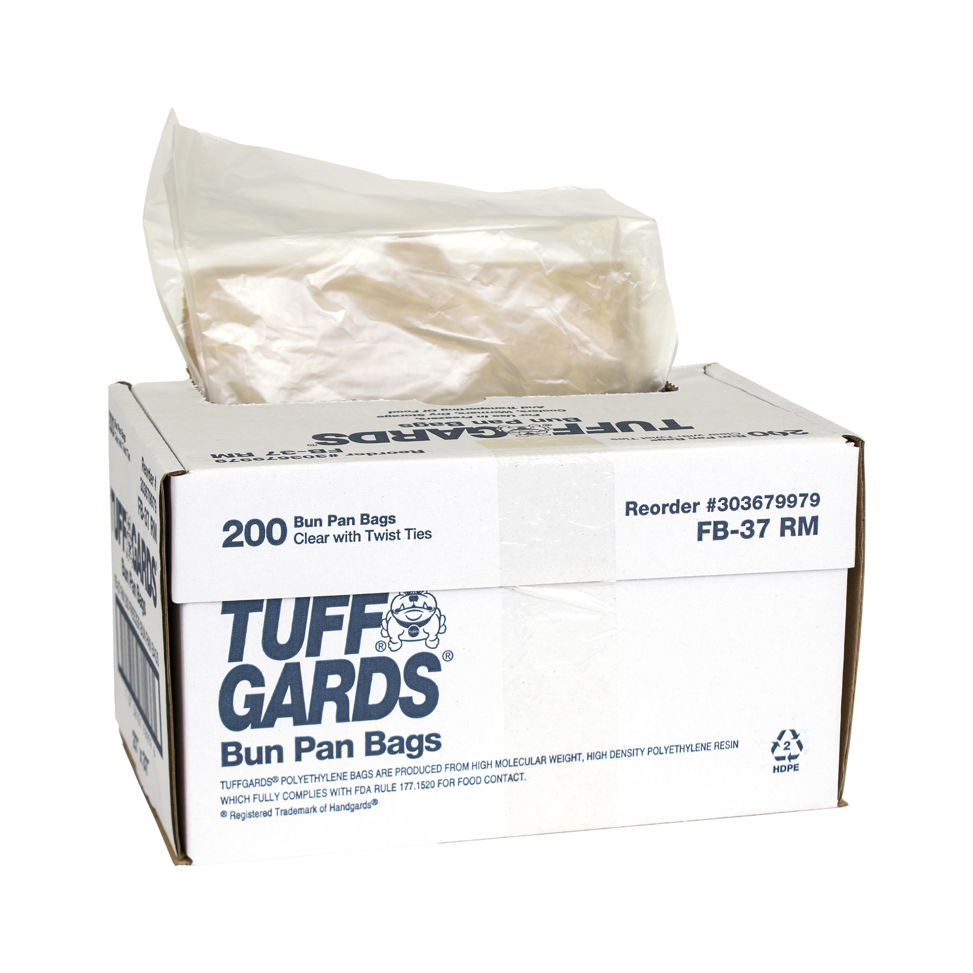 Tuffgards® Bun Pan Freezer Bag 27X37 IN 80 QT HDPE Clear With Ties