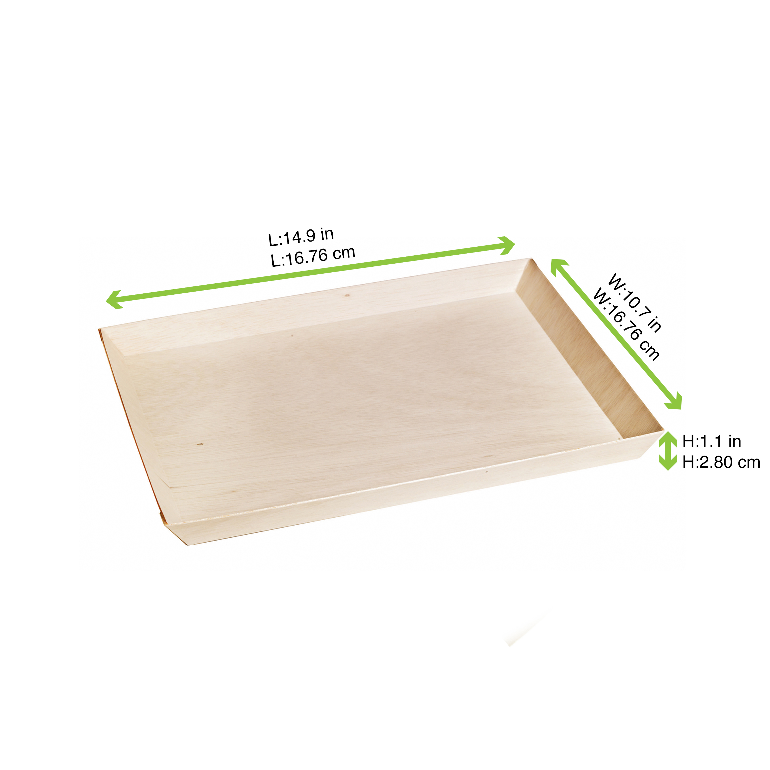 Samurai Serving Tray 10.7X14.9X1.1 IN Wood Natural Rectangle