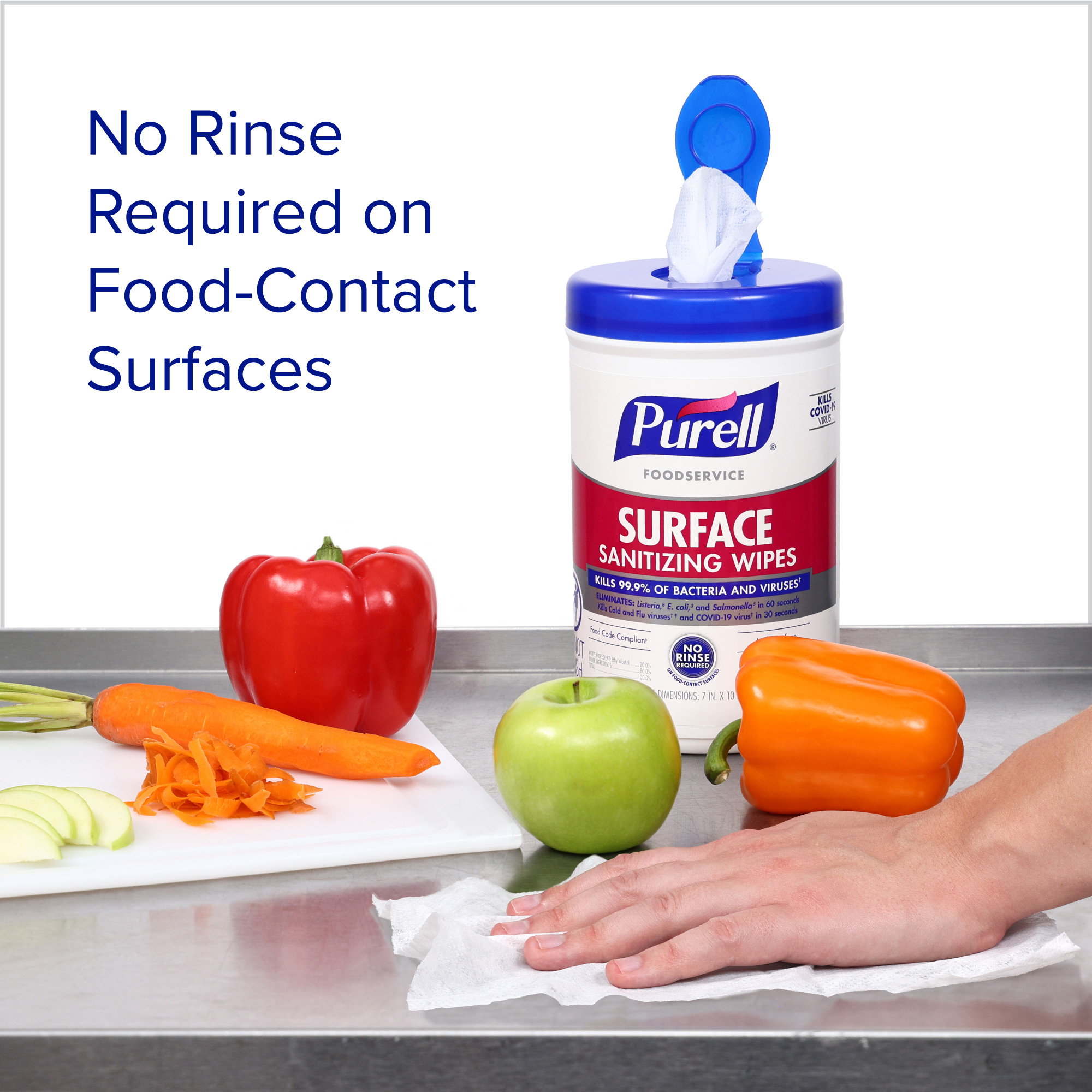 Purell® Pro Surface Sanitizer Food Contact Wipe 110 Count/Pack 6