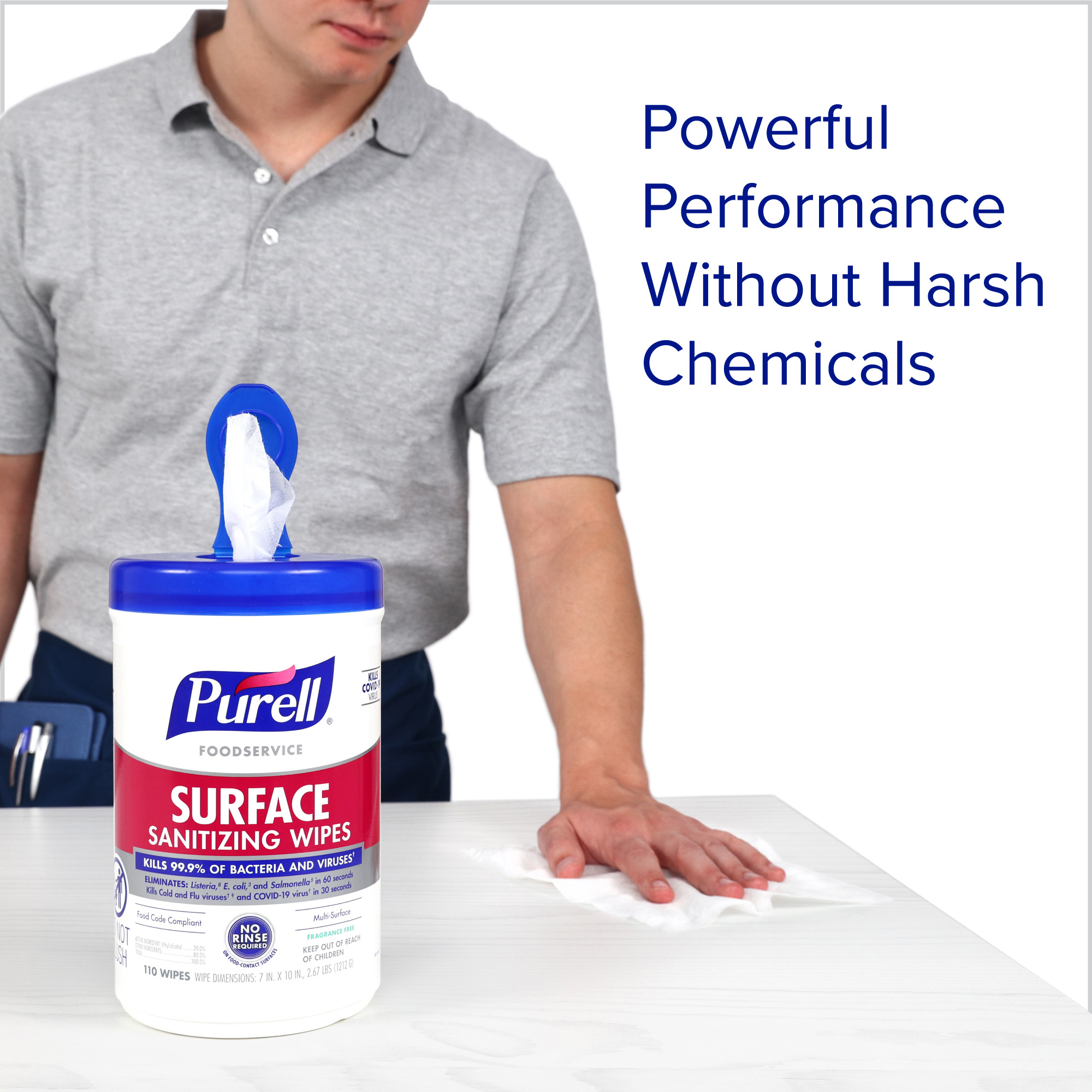 Purell® Pro Surface Sanitizer Food Contact Wipe 110 Count/Pack 6