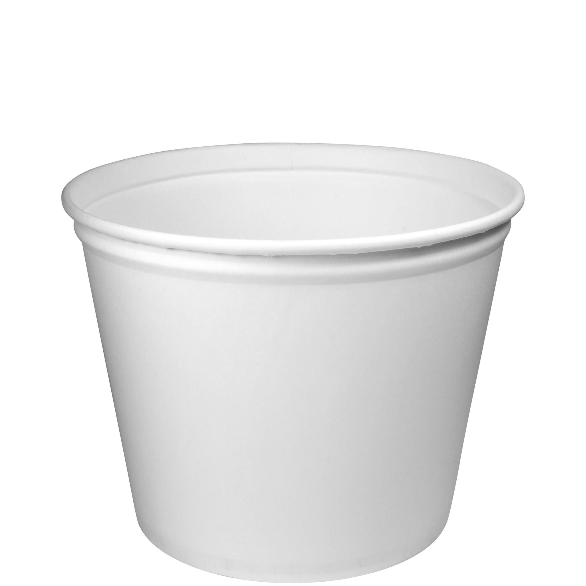 wccf 優白 MF ① Solo® Bucket & Tub Base 83 OZ Non-Coated Paper White Round Freezer