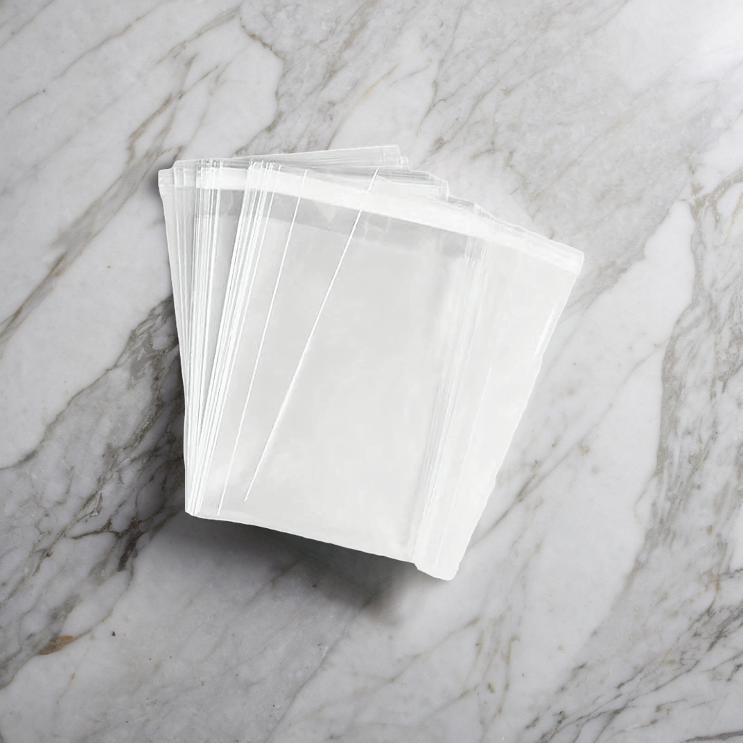 Bag 7X4X18 IN 8 LB Cellophane Clear Square With Angle Seal Crimp