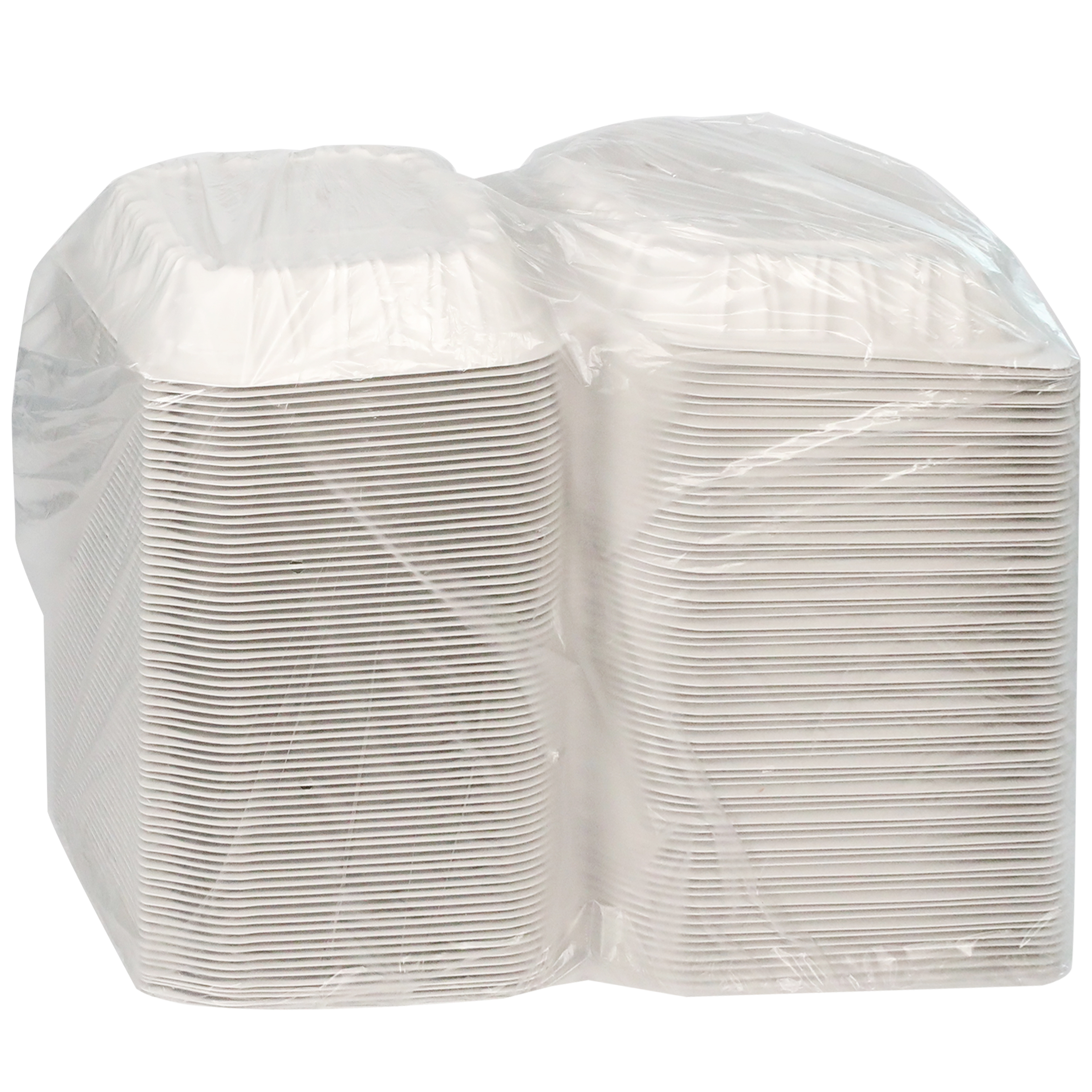 Take-Out Container Hinged 8.4X8.7X3.1 IN MFPP White Square Vented