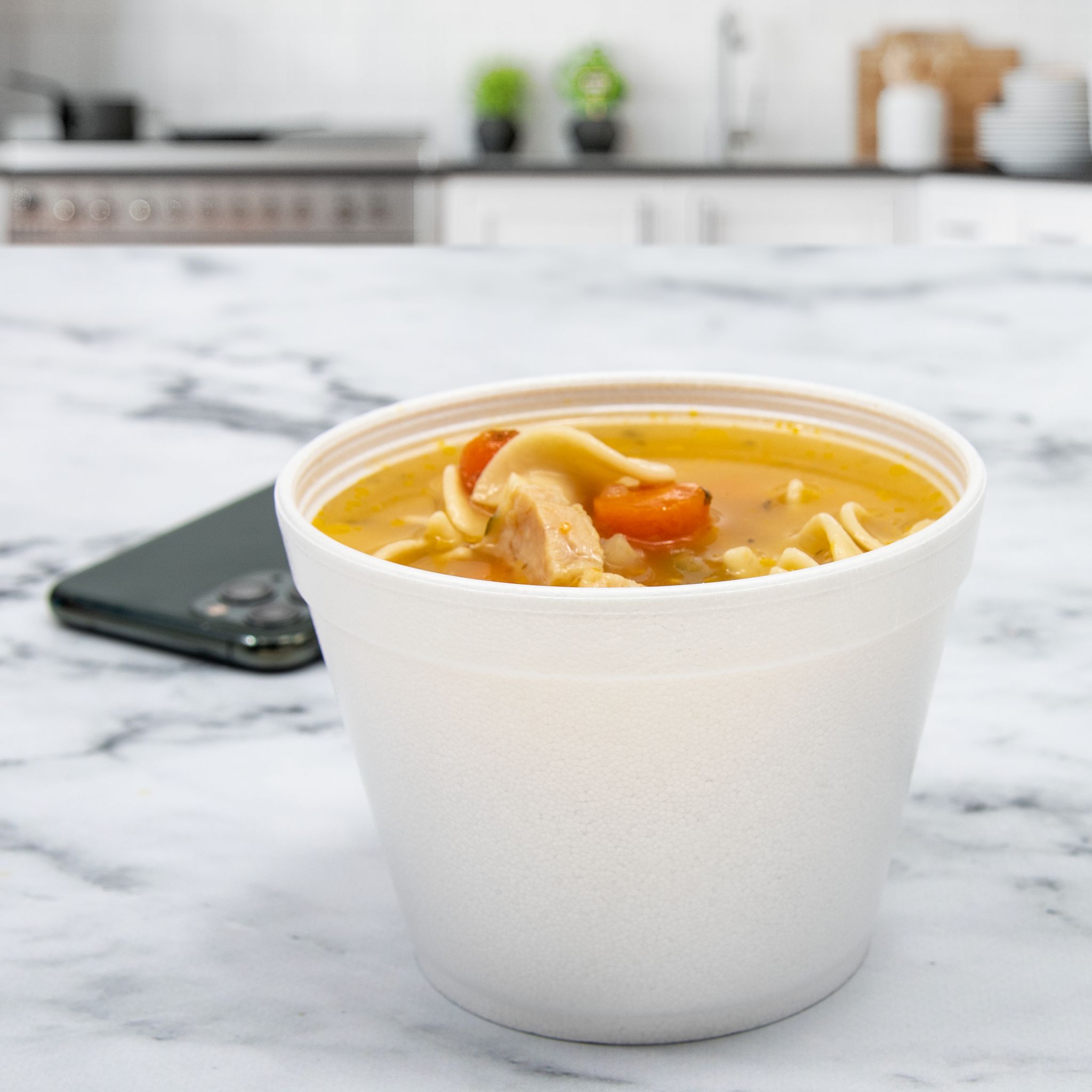 Dart® J Cup® Food Container Base 12 OZ EPS White Round Squat