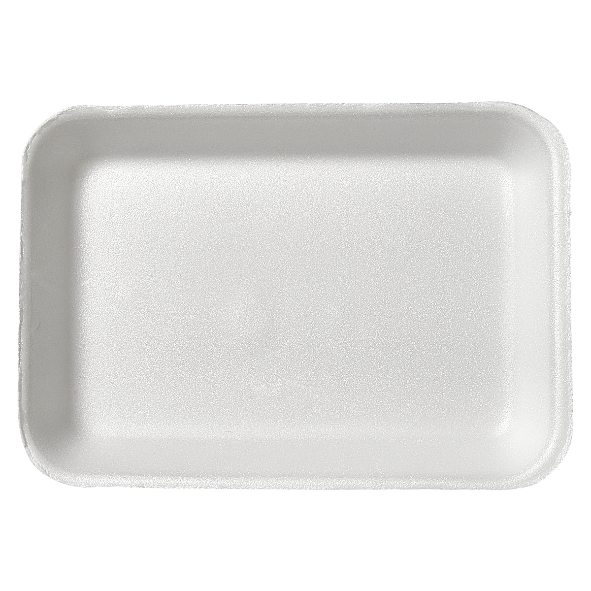 2 Meat Tray 5.75X8.25X1 IN Polystyrene Foam Deep White Rectangle