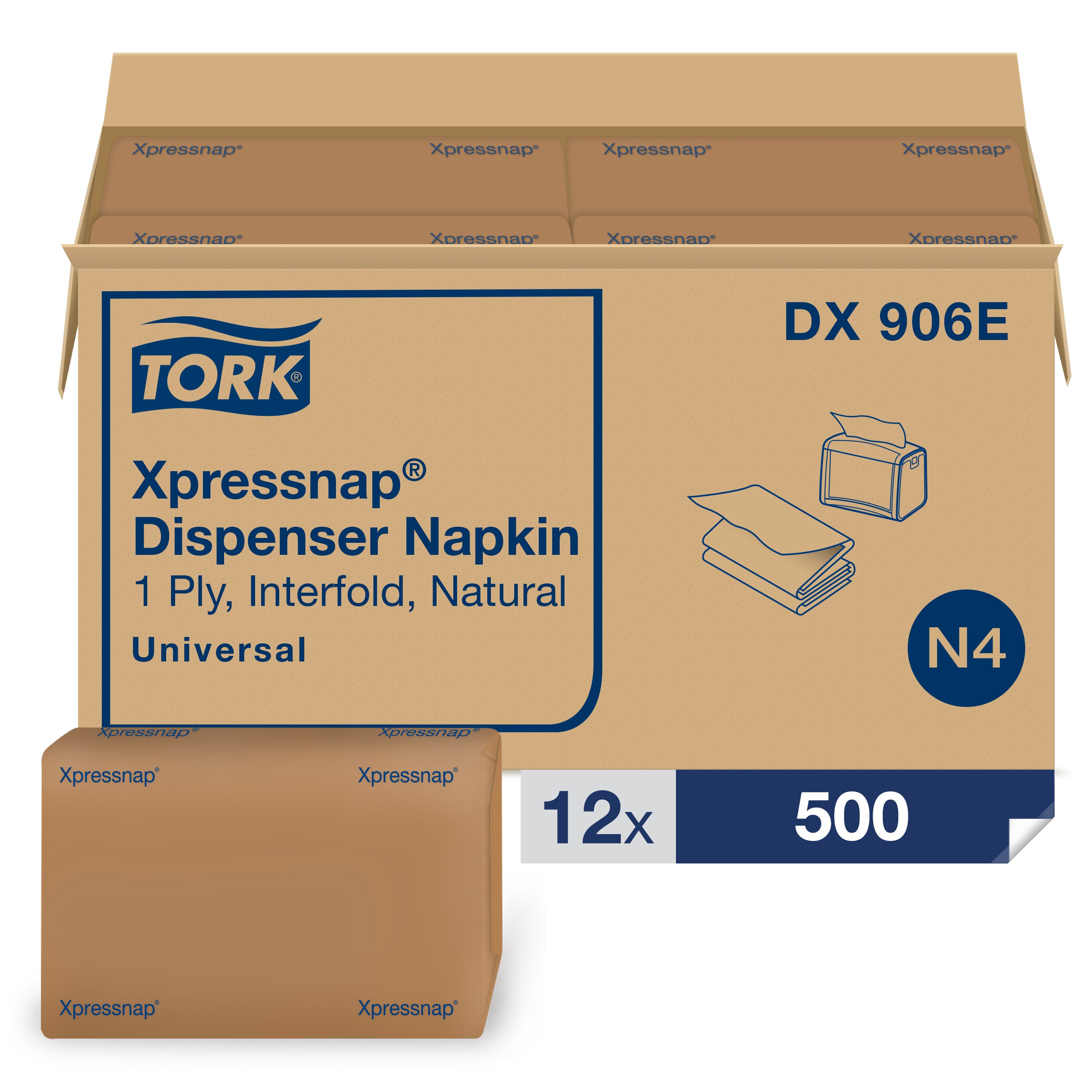 napさん Tork Xpressnap® Dispenser Napkins 8.5X13 IN 4.25X6.5 IN Natural