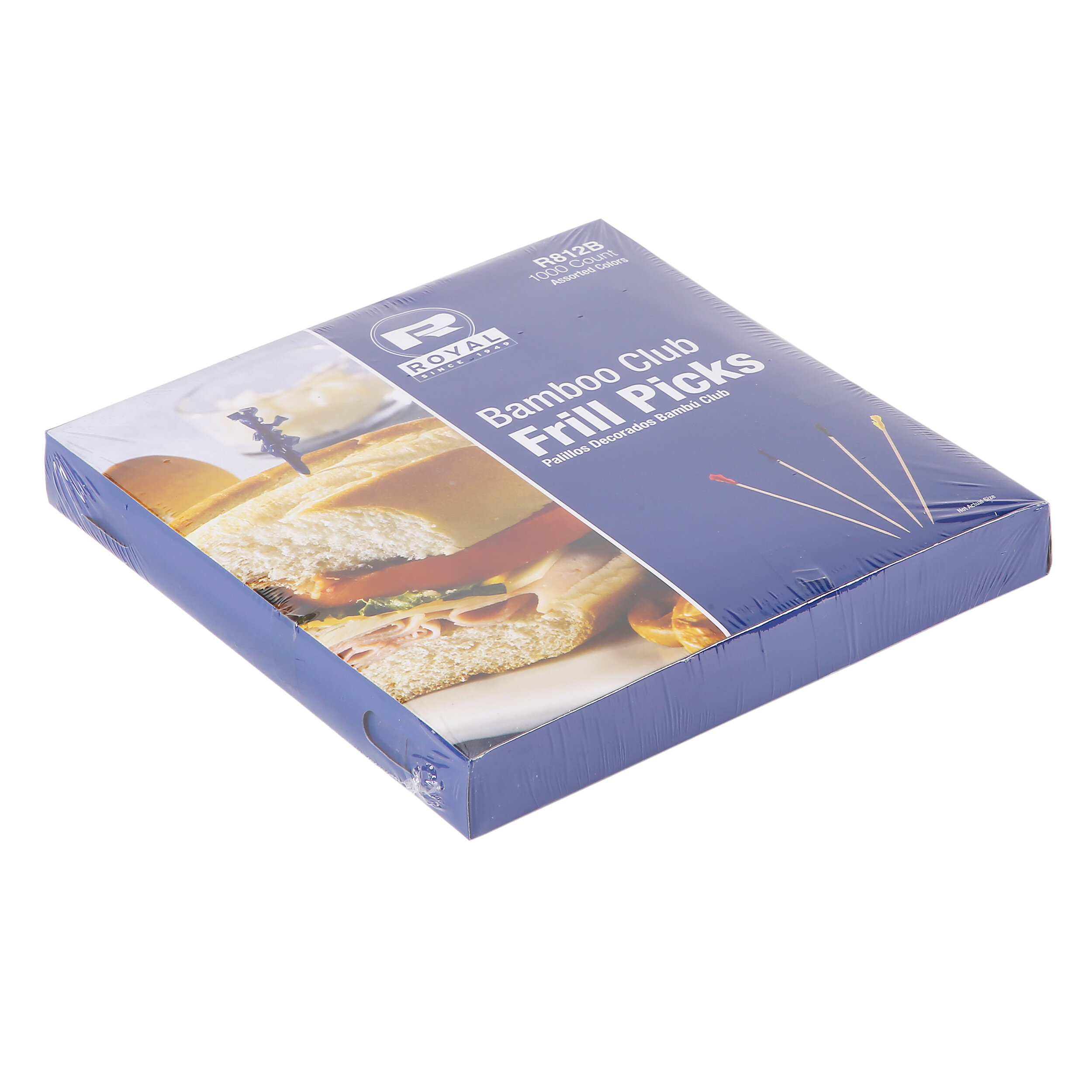 FIM'S CLUB フリモン4点セット Sandwich Club Frill Pick 4 IN Bamboo Assorted 1000 Count/Pack 10
