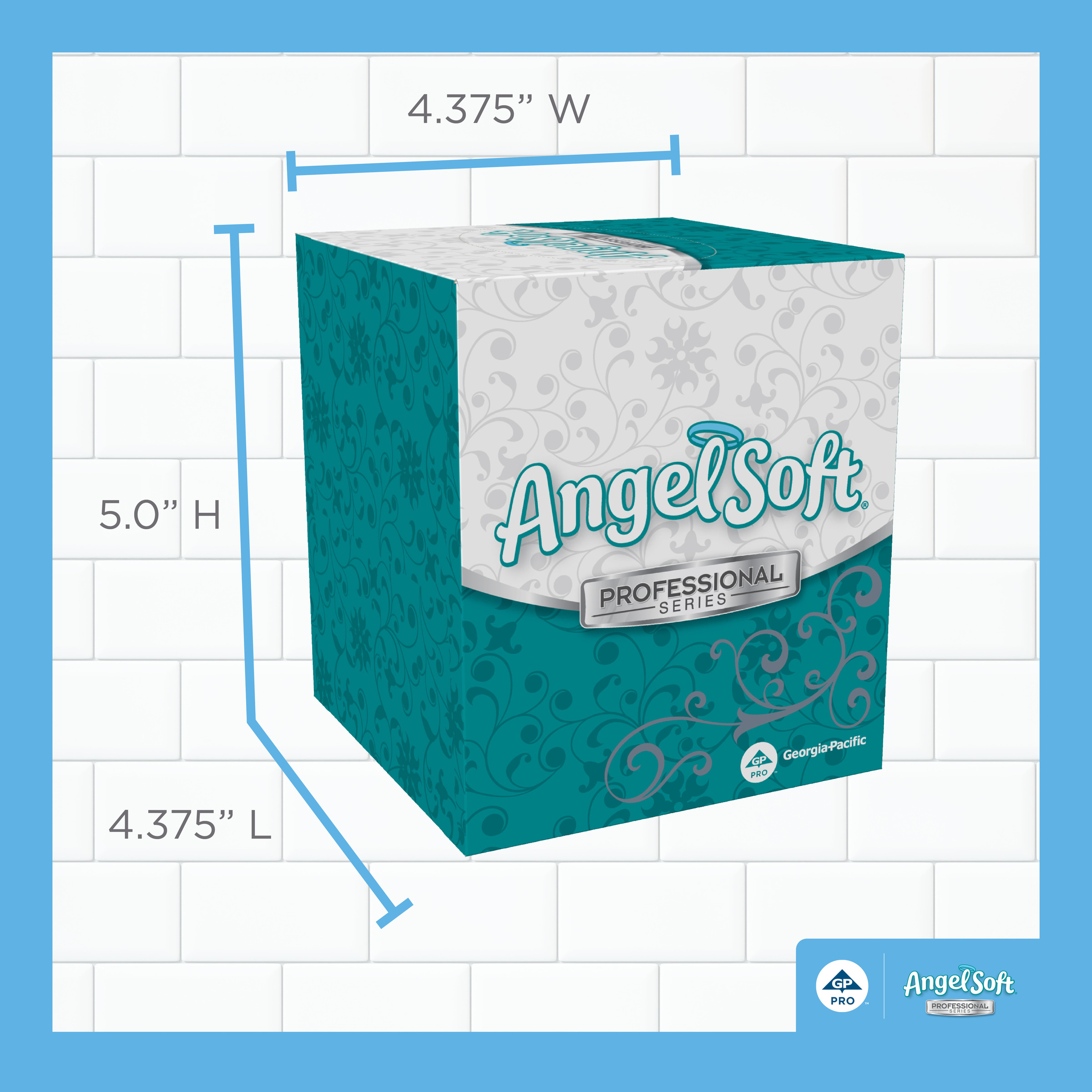 Angel Soft Professional® Facial Tissue 8.4X7.5 IN 2PLY White 1&frasl;2