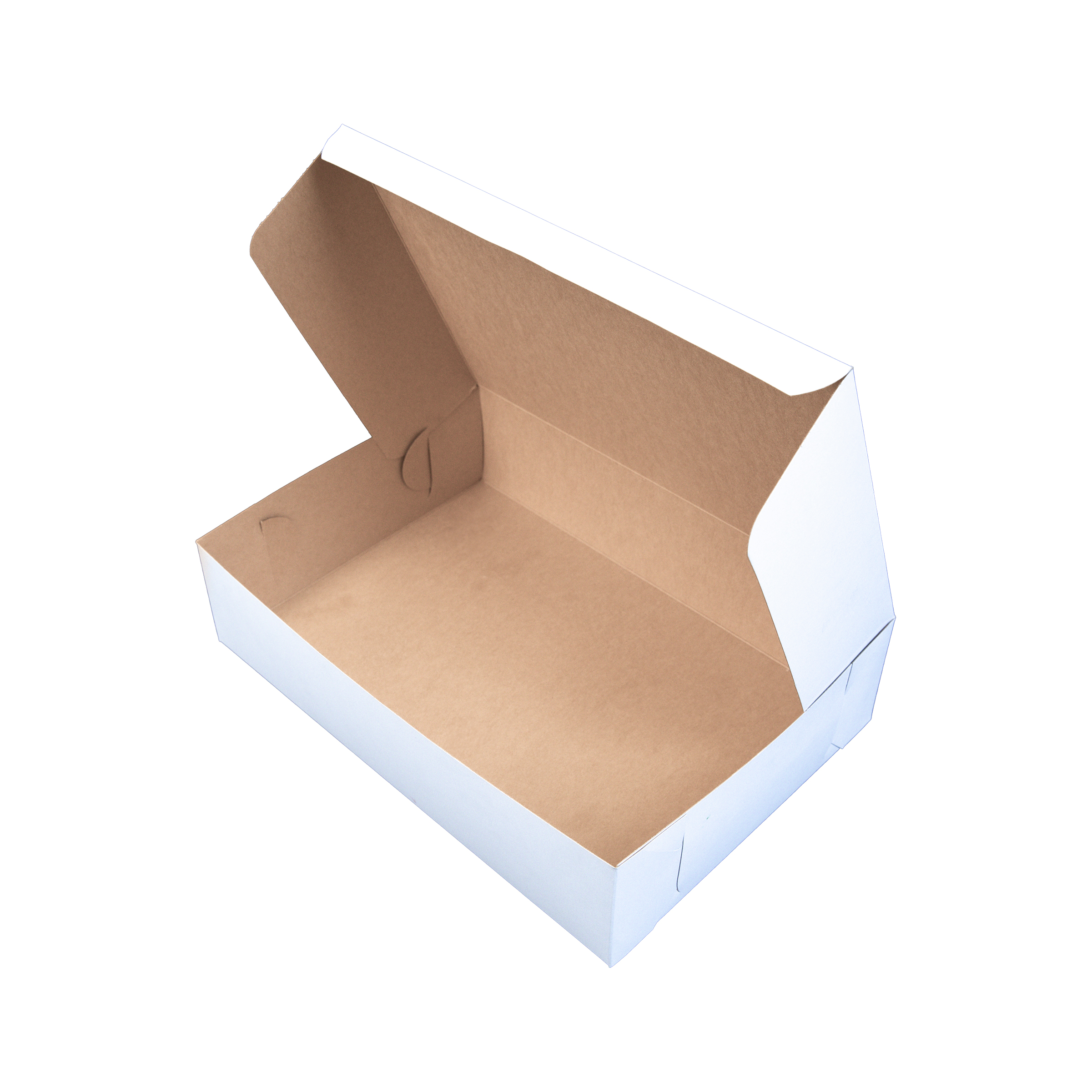 Donut Box 3 CT 13X9X3 IN Clay-Coated Kraft Board White Kraft