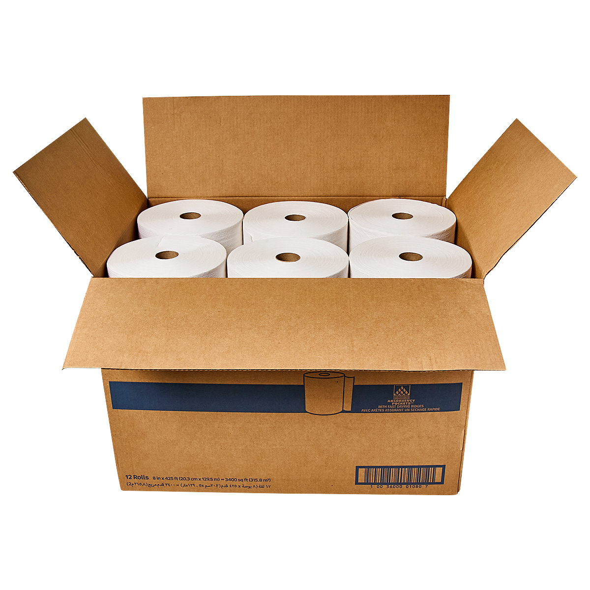 Kleenex® Roll Paper Towel 8X8 IN 425 FT White Hardwound Core 425