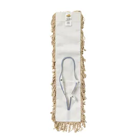 Bristles Dust Mop 24X5 IN Natural Cotton Loop End Launderable 1