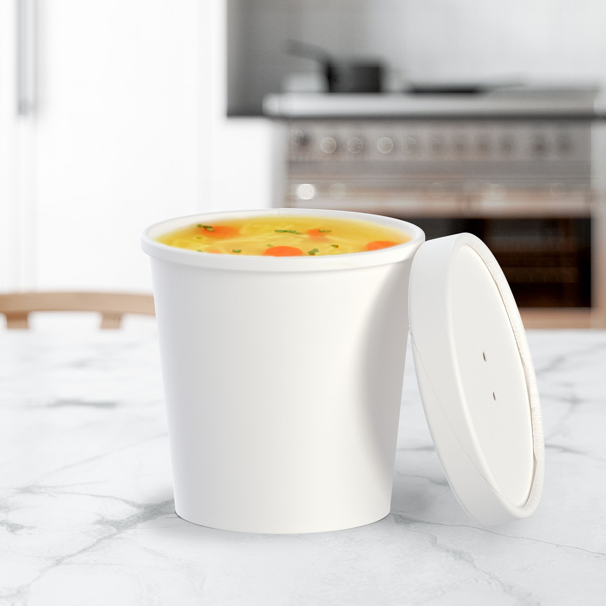 Solo® Flexstyle® Soup Food Container Base & Lid Combo 16 OZ DSP