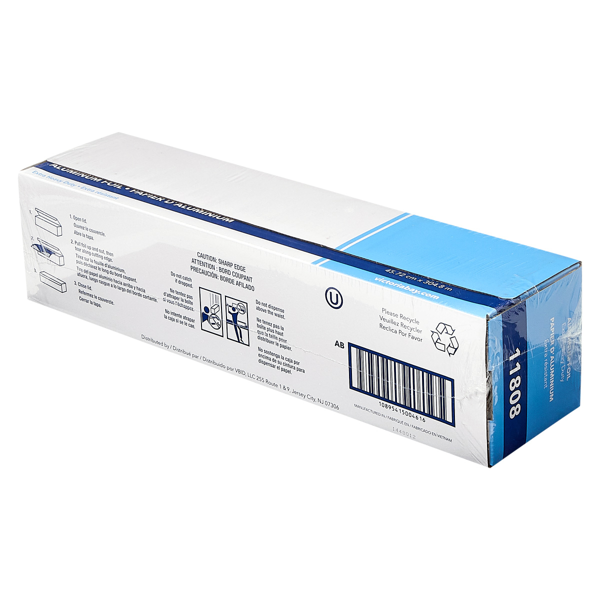 暴露foil Victoria Bay Food Foil Roll 18IN X1000FT Aluminum Extra Extra