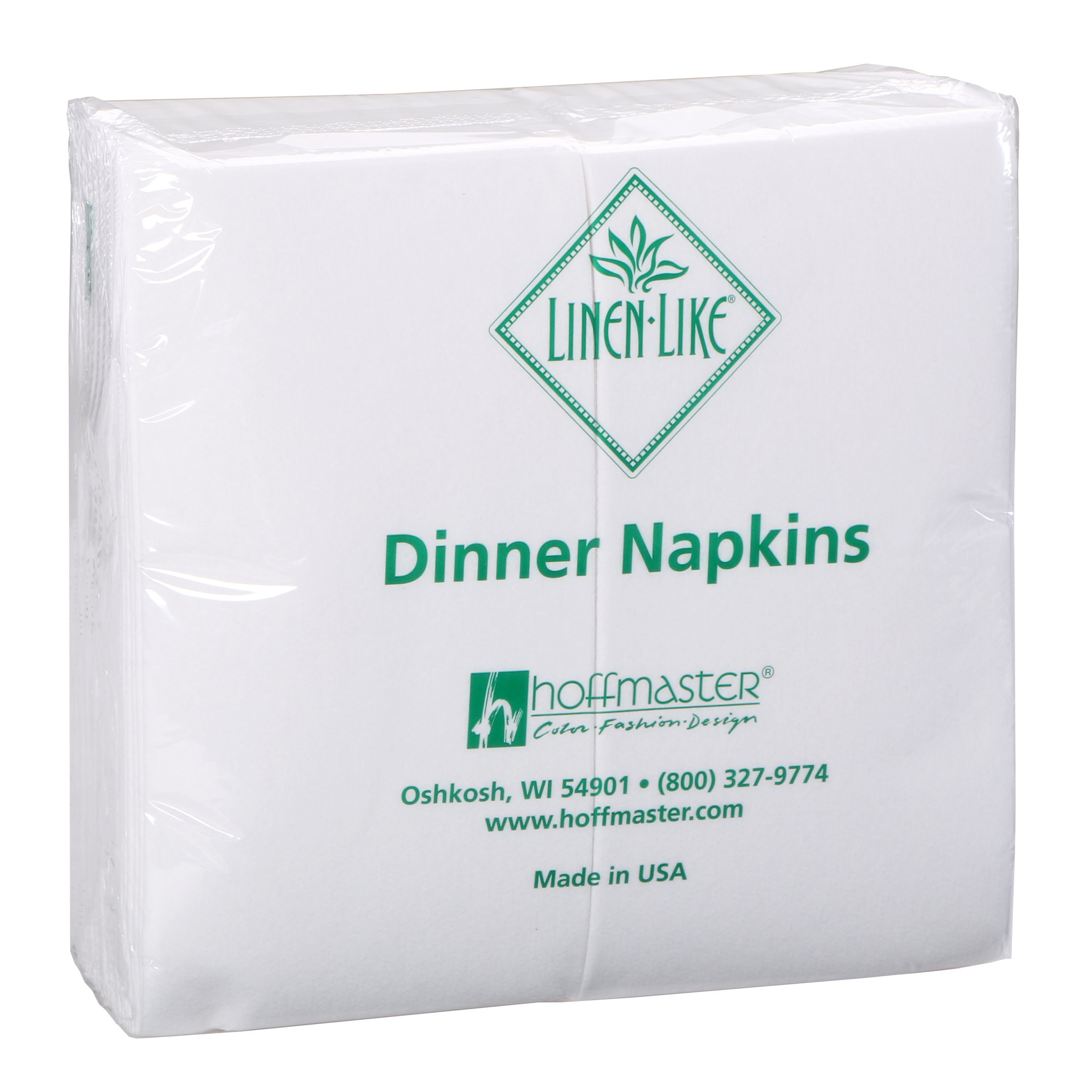 Linen-Like® Dinner Napkins 17X17 IN White Airlaid Paper 1/8 Fold