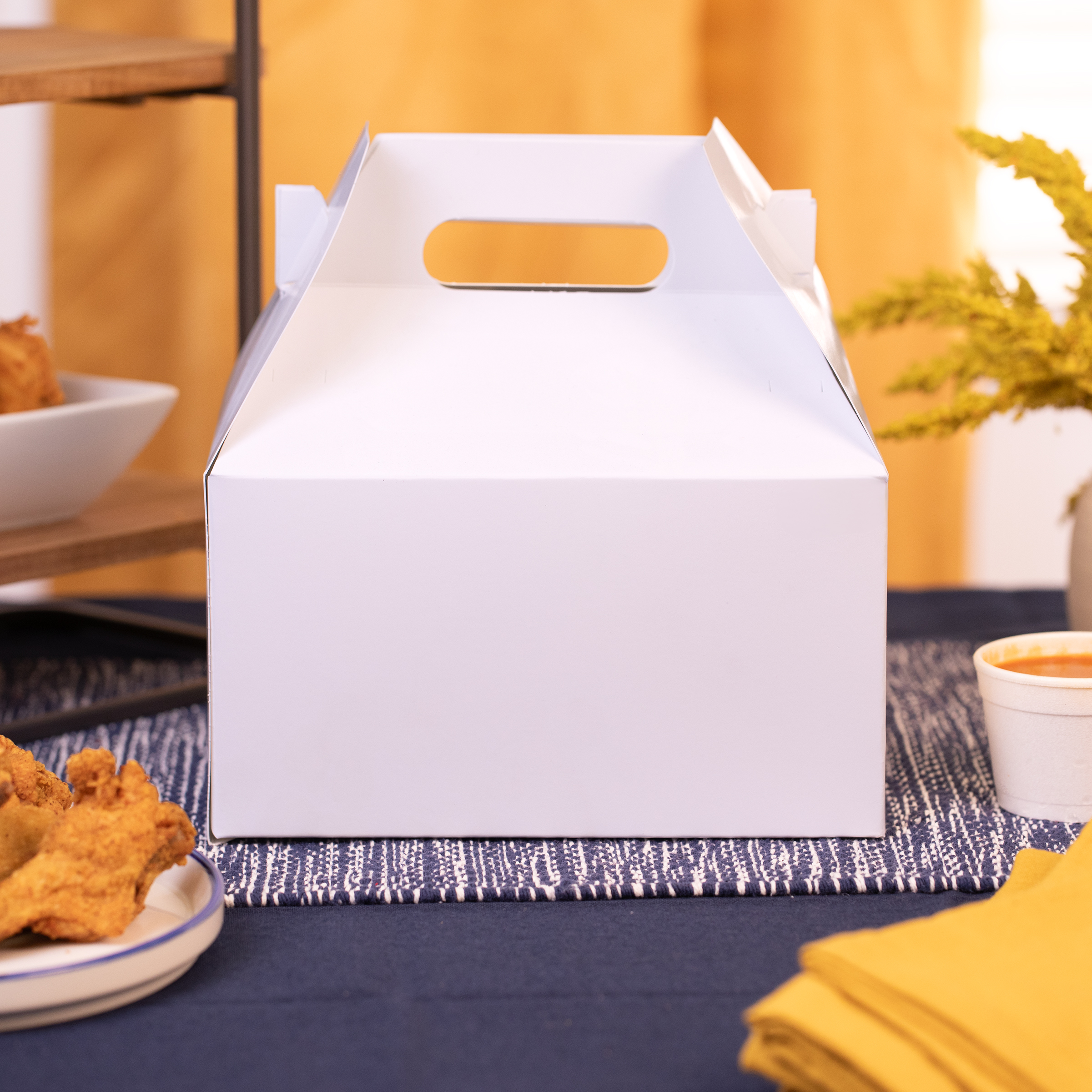 SDﾌﾚｰﾑ/BOX(No:1253512) Lunch Take-Out Box Barn 9.0625X7.0625X5 IN SBS Paperboard White