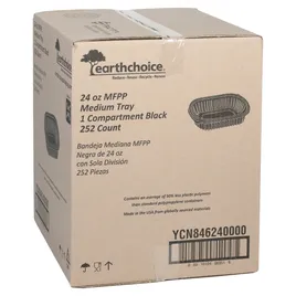 Take-Out Container Base 8.125X6.5X1.5 IN MFPP Black