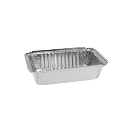 Take-Out Container Base 7.9X5.4X1.8 IN Aluminum Silver Oblong 400 