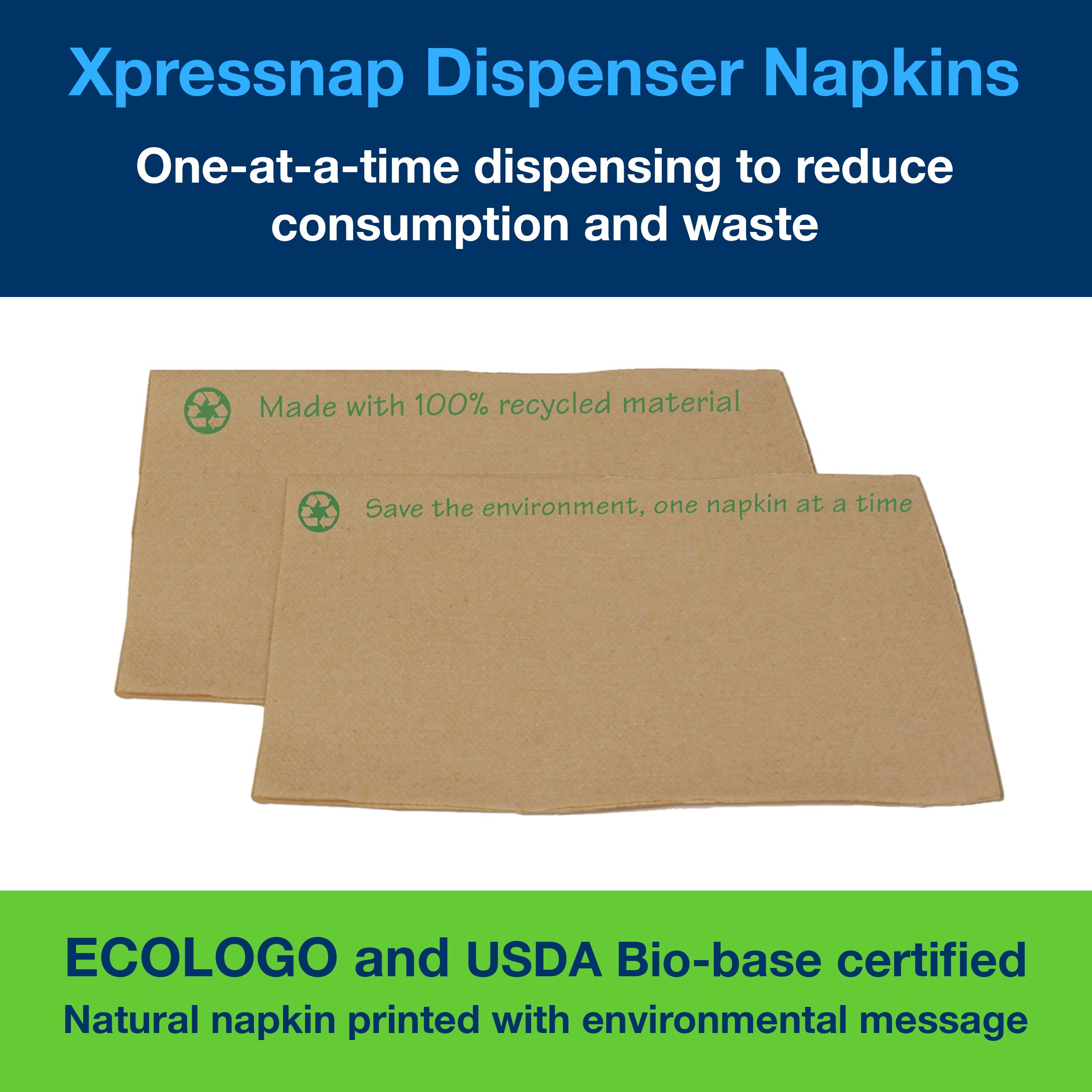 Tork Xpressnap® N4 Dispenser Napkins 4.25X6.5 IN Natural Enviro