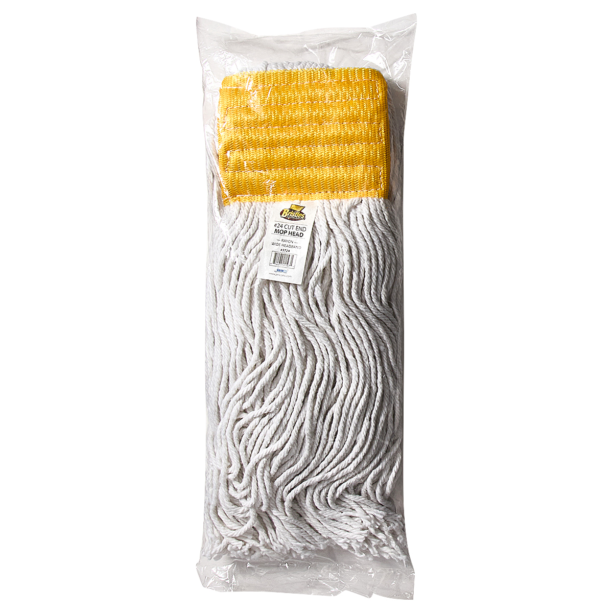 Mop Head Finish Applicator #24 20 OZ White Rayon 4PLY Cut End 1