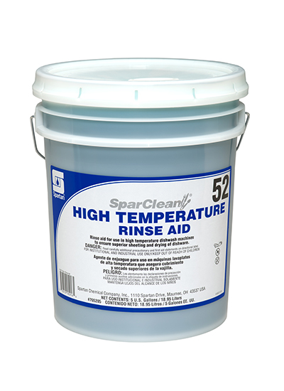 SparClean® High Temperature Rinse Aid 52 Unscented 5 GAL Acidic