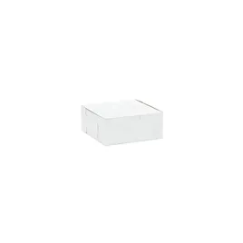 Easy Lock Cake Box 7X7X3 IN SUS Paperboard CRB White Square Lock