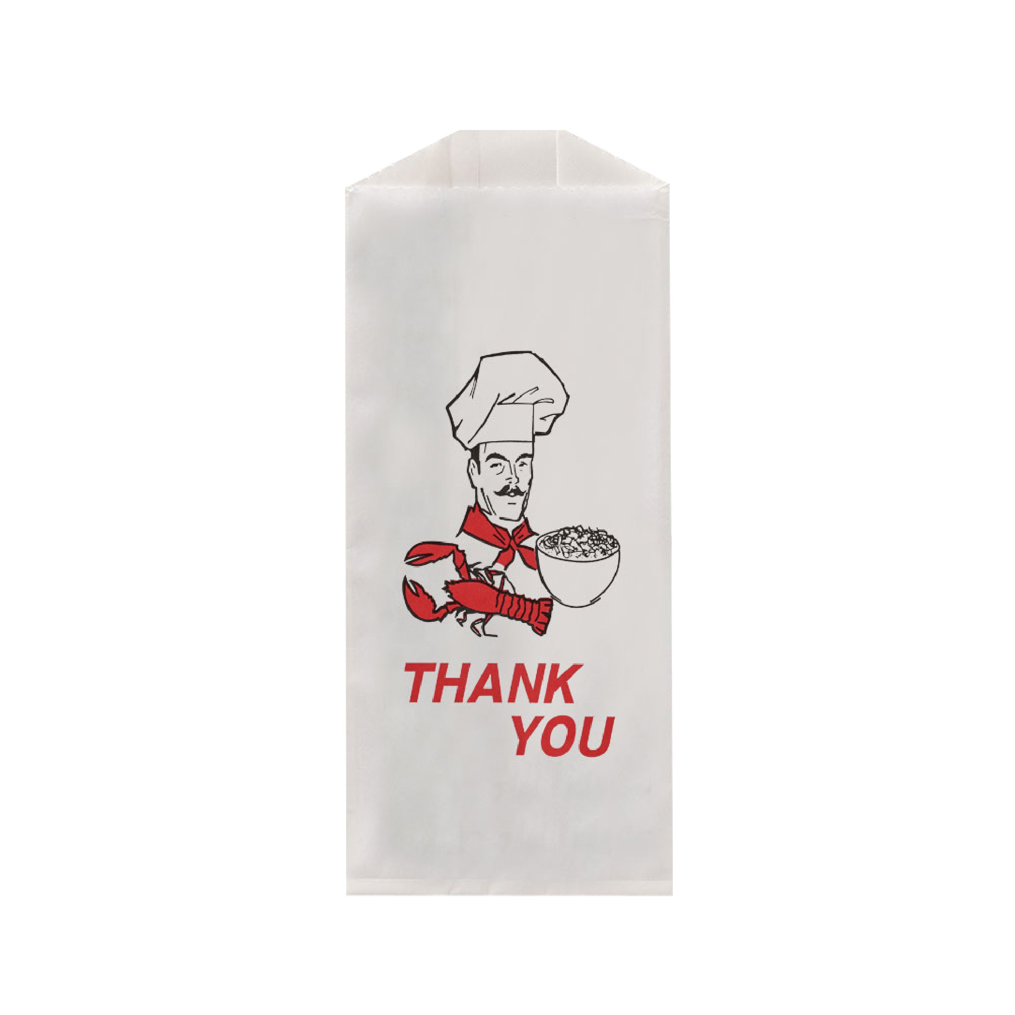 Take-Out Doggie Bag 5X3X12 IN Bleached Kraft Paper White