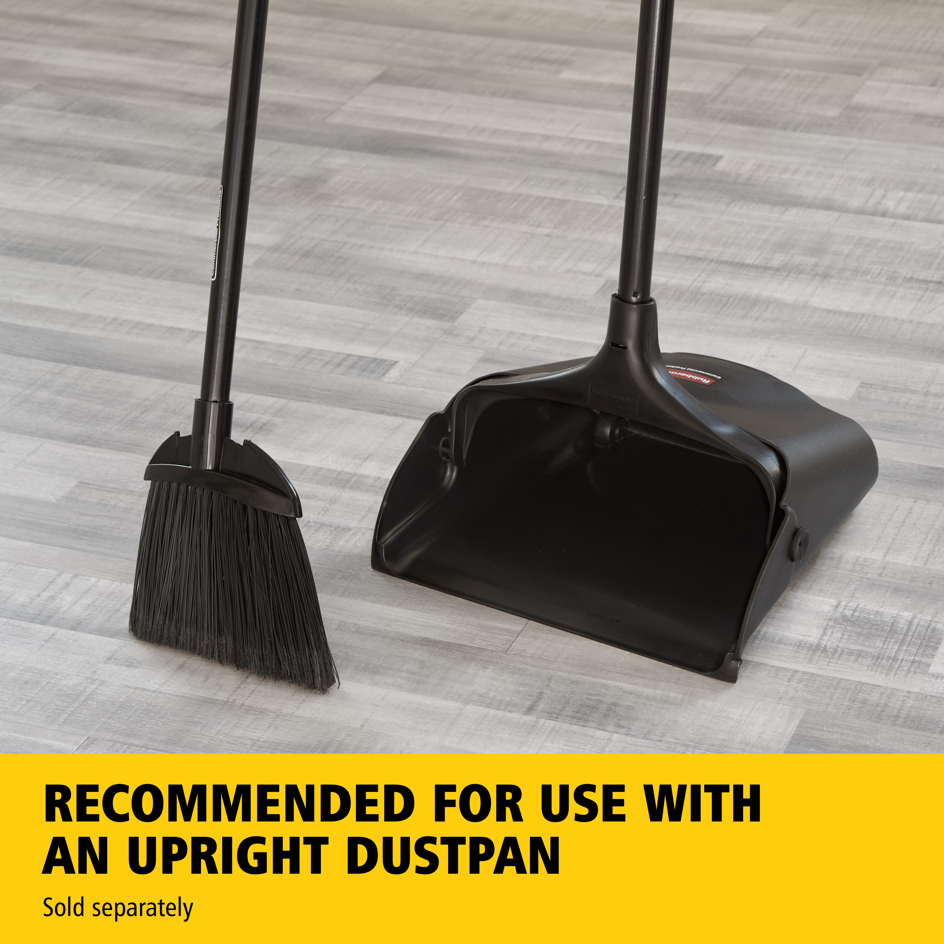 Executive Series™ Lobby Broom 35IN Black Vinyl PP With 7.5IN Head