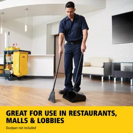 Executive Series™ Lobby Broom 35IN Black Vinyl PP With 7.5IN Head