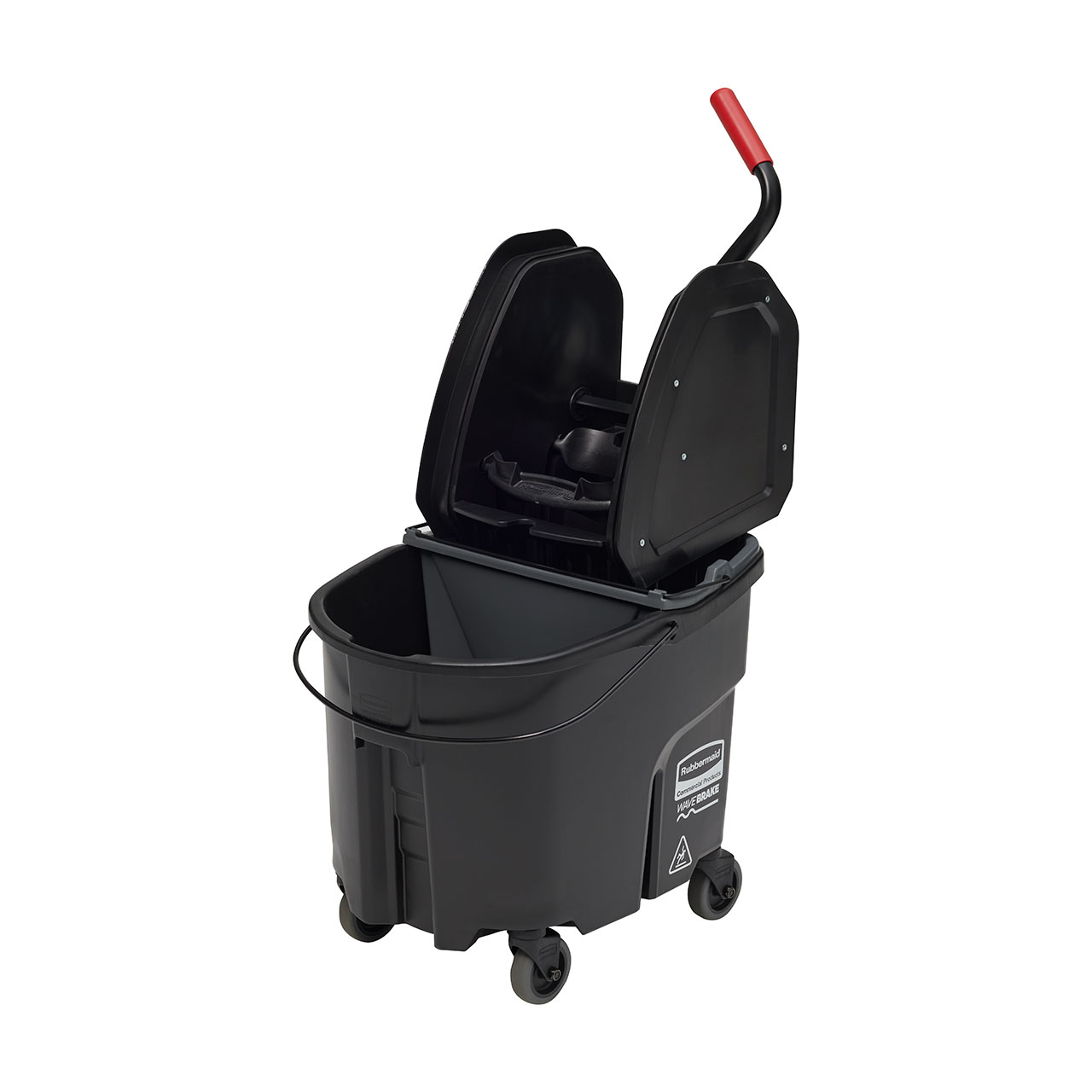 WaveBrake® Mop Bucket & Wringer 35 QT Plastic Black Gray Dual