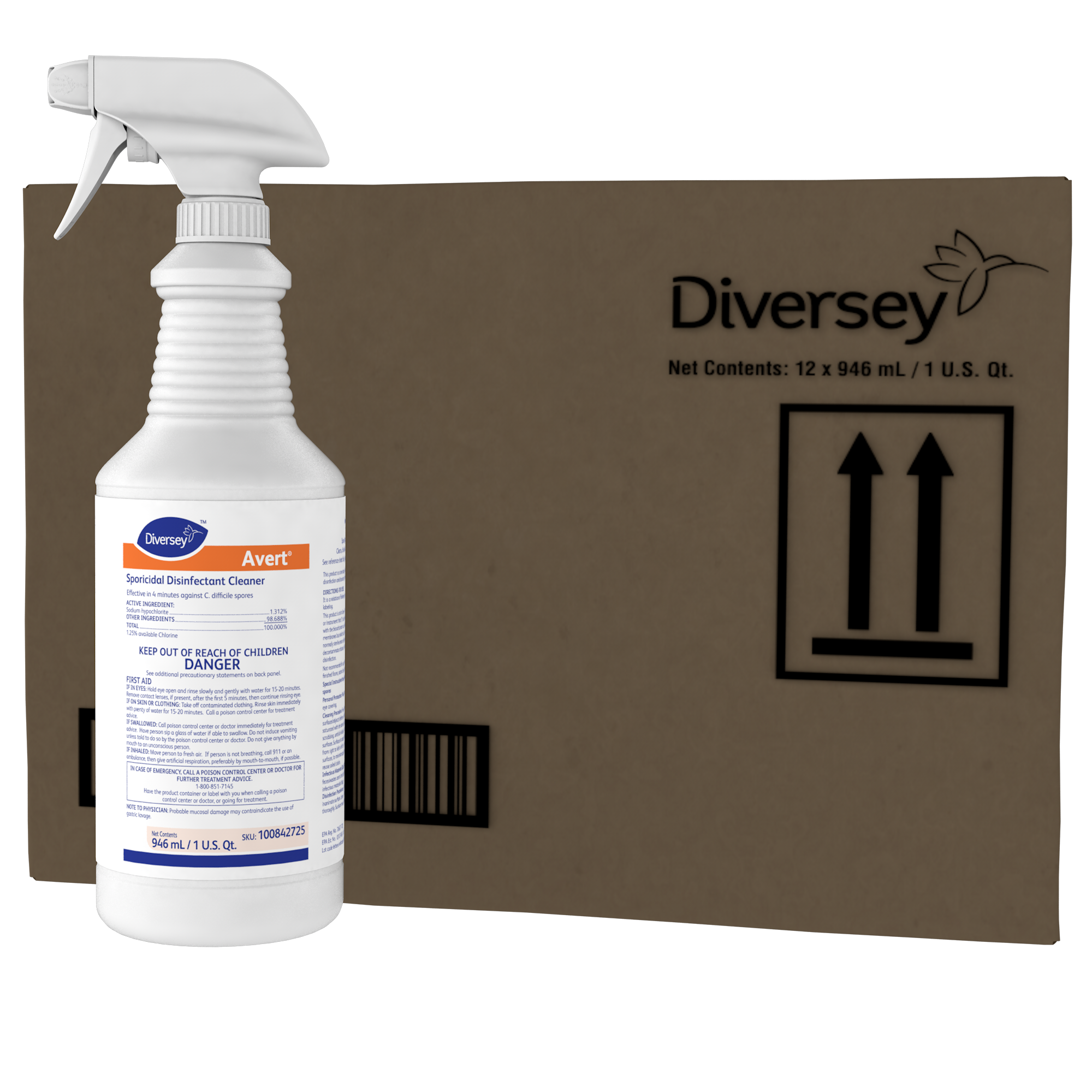 Avert® Disinfectant Cleaner 32 FLOZ Liquid RTU Sporicidal Heavy