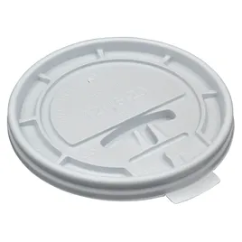 Lid Flat PS White For 10-24 OZ Hot Cup With Hole Lock Tab