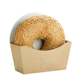 ★COURONNE★ Bagel Packing Pouch 41_RVAEX25144BRD Bagel Box 4.7X1.7X4.7 IN Corrugated Paperboard Kraft 50