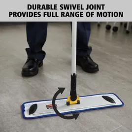 Hygen™ Mop Frame 18X3.5 IN Yellow Aluminum Quick Connect Swivel 1
