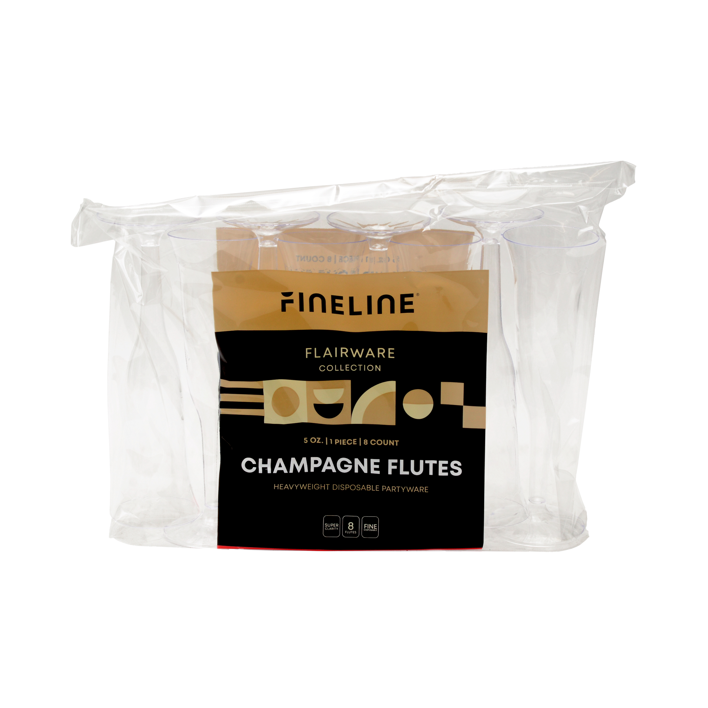 Flairware Cup Champagne Flute 5 OZ Plastic Clear 96/Case