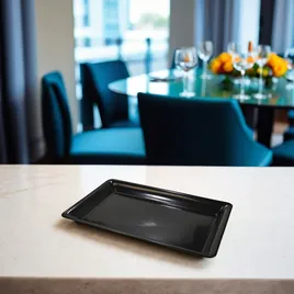Victoria Bay Serving Tray 12X18 IN Plastic Black Rectangle 20/Case